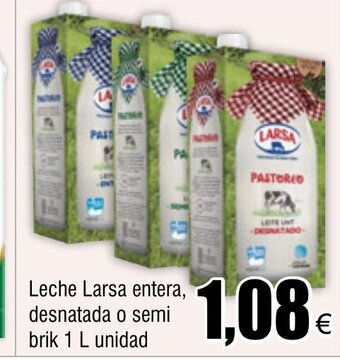 FROIZ Leche Larsa entera, desnatada o semi brik 1 L unidad oferta