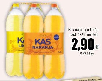 FROIZ Kas naranja o limón pack 2x2 L unidad oferta