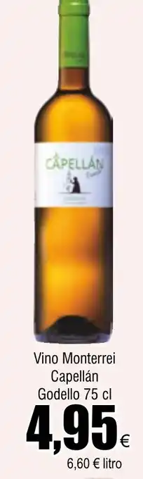 FROIZ Vino Monterrei Capellán Godello 75 cl oferta