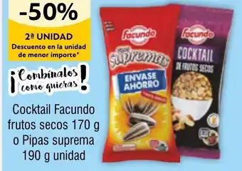 FROIZ Cocktail Facundo frutos secos 170 g o Pipas suprema 190 g unidad oferta