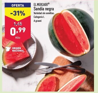 ALDI EL MERCADOⓇ Sandía negra oferta