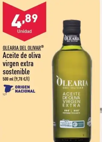 ALDI OLEARIA DEL OLIVARⓇ Aceite de oliva virgen extra sostenible oferta