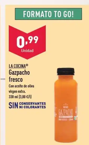 ALDI LA COCINAⓇ Gazpacho fresco Con aceite de oliva virgen extra. oferta