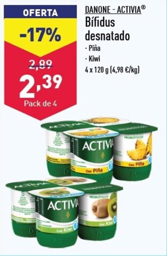 ALDI DANONE-ACTIVIAⓇ Bífidus desnatado oferta