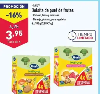 ALDI HEROⓇ Bolsita de puré de frutas oferta