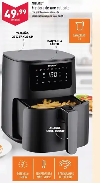 ALDI AMBIANOⓇ Freidora de aire caliente oferta