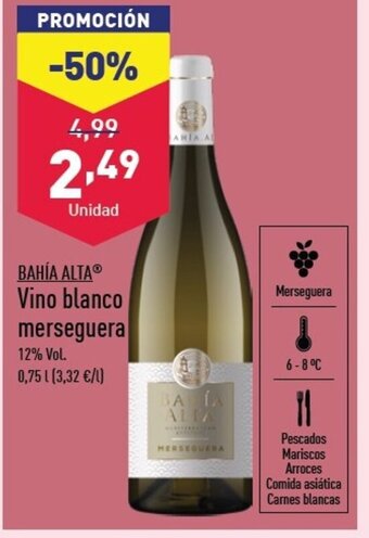 ALDI BAHÍA ALTAⓇ Vino blanco merseguera oferta
