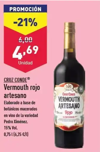 ALDI CRUZ CONDEⓇ Vermouth rojo artesano oferta