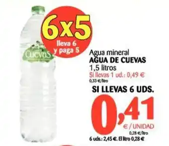 Alimerka Agua De Cuevas Agua mineral 1.5 L oferta