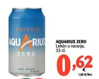 Alimerka Aquarius Zero Limón o naranja, 33cl. oferta