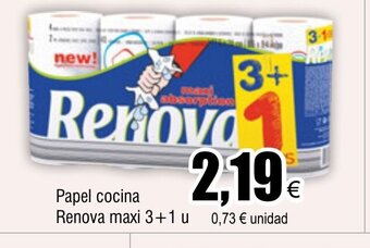 FROIZ Papel cocina Renova maxi 3+1 u oferta