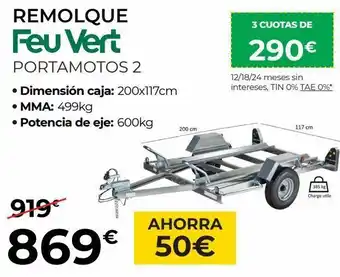 Feu Vert Remolque feuvert oferta