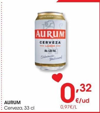 Eroski Aurum cerveza 33 cl oferta