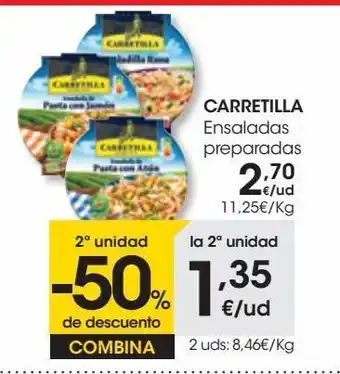 Eroski Carretilla ensalada de pasta con jamón 240 g oferta