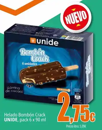 Unide Supermercados Helado bombón crack unide oferta