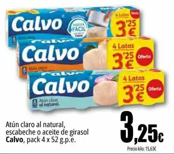 Unide Supermercados Atún claro al natural, escabeche o aceite de girasol calvo oferta