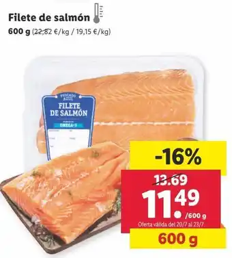 Lidl Filetes de salmón oferta