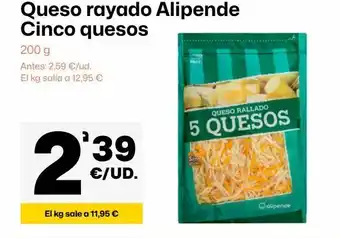 AhorraMas Queso rallado alipende oferta