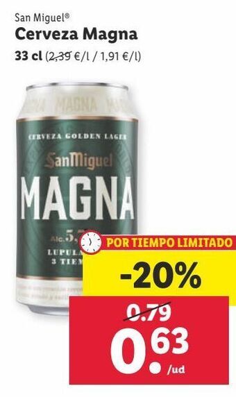 Lidl Cerveza san miguel oferta