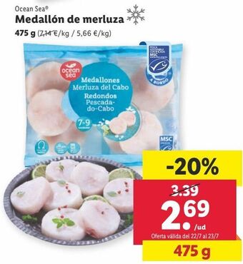 Lidl Medallones de merluza ocean sea oferta
