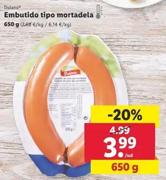 Lidl Embutidos dulano oferta