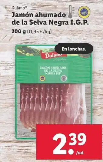 Lidl Jamón ahumado dulano oferta
