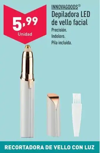 ALDI Depiladora led de vello facial innovagoods oferta