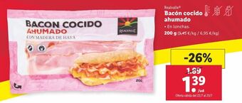 Lidl Bacon ahumado realvalle oferta