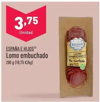 ALDI Lomo embuchado españa e hijos oferta