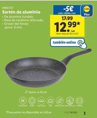 Lidl Sartén de aluminio ernesto oferta