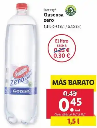 Lidl Gaseosa freeway oferta