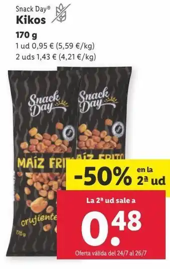 Lidl Frutos secos snack day oferta