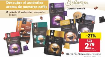 Lidl Cápsulas de café oferta