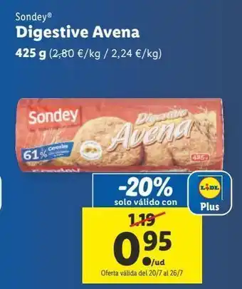 Lidl Galletas digestive sondey oferta