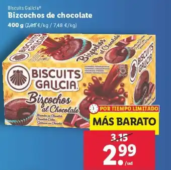 Lidl Biscuits Galicia Bizcochos de chocolate oferta