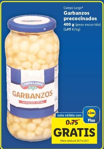 Lidl Campo Largo® Garbanzos precocinados oferta
