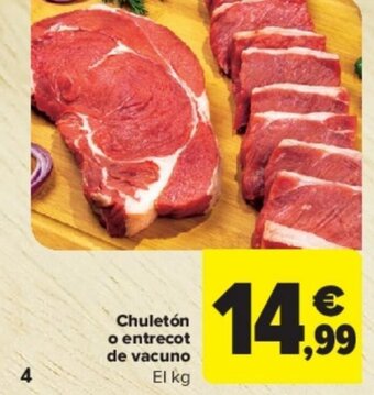 Carrefour Chuletón o entrecot de vacuno oferta