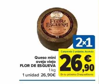 Carrefour Queso mini oveja viejo FLOR DE ESGUEVA oferta