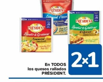 Carrefour EN TODOS los quesos rallados PRÉSIDENT. oferta