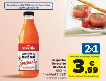 Carrefour Gazpacho Selección ALVALLE 900 ml oferta
