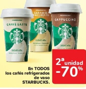 Carrefour EN TODOS los cafés refrigerados de vaso STARBUCKS. oferta