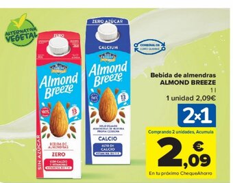 Carrefour Bebida de almendras ALMOND BREEZE oferta