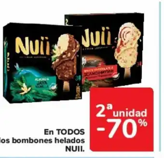 EN TODOS los bombones helados NUII.