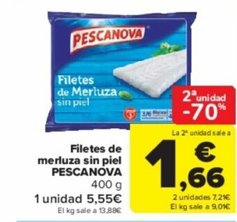 Carrefour Filetes de merluza sin piel PESCANOVA oferta
