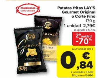 Carrefour Patatas fritas LAY'S Gourmet Original o Corte Fino oferta
