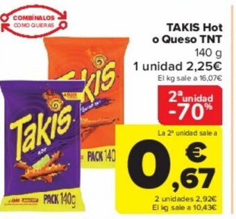 Carrefour TAKIS Hot o Queso TNT oferta