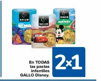 Carrefour EN TODAS las pastas infantiles GALLO Disney. oferta