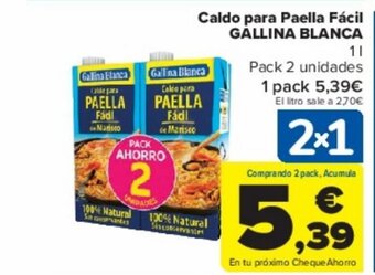 Carrefour Caldo para Paella Fácil GALLINA BLANCA oferta