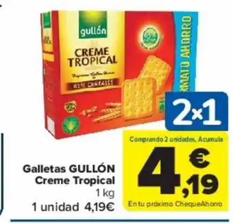 Carrefour Galletas GULLÓN Creme Tropical oferta