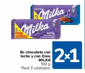 Carrefour En chocolate con leche y con Oreo MILKA oferta